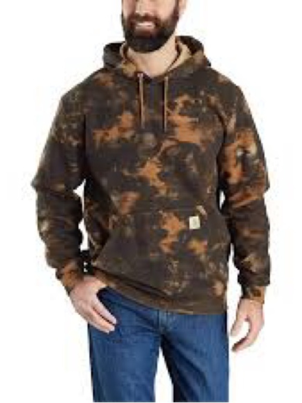 Carhartt | Men's Loose Fit Midweight Hooded Watercolor Camo Sweatshirt | 2XL - Picture 2 of 5